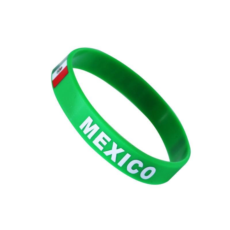 2026 World Cup Silicone Wristband - Nation Colors