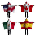 Wearable National Flag Fan Cape - Hooded