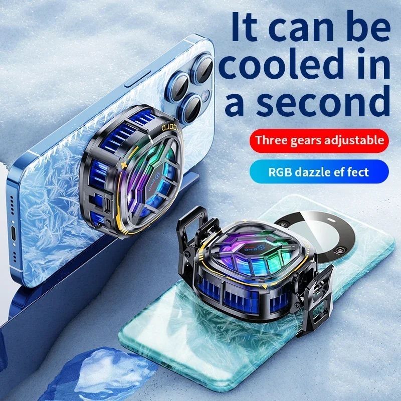 Cyber-Glow MagSafe RGB Phone Cooler - Thermal Shield