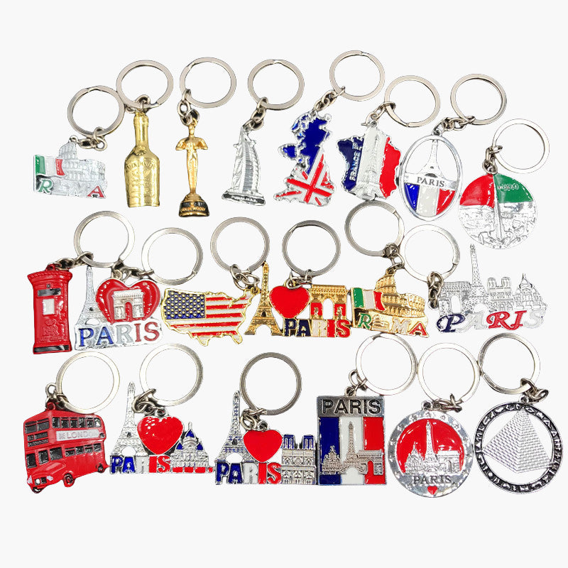 2026 World Cup Host Cities Metal Keychain - 3D Souvenir