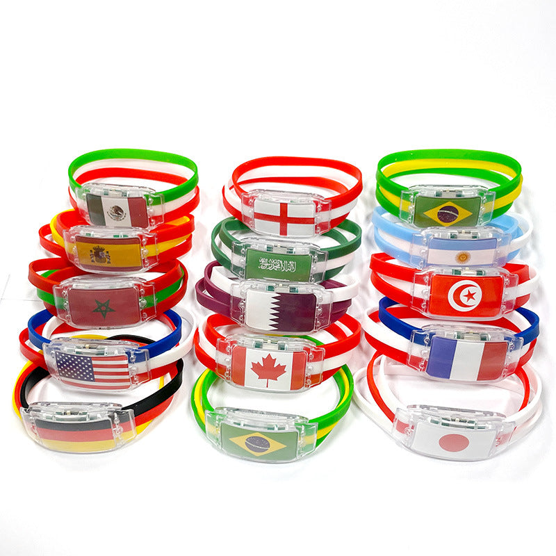 LED Light-Up Nation Flag Bracelet