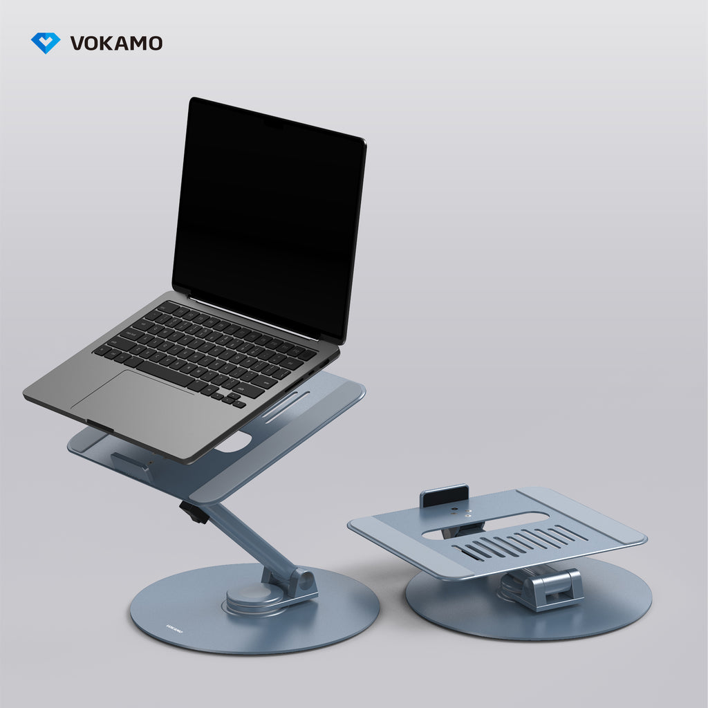Ergonomic Sage Green 360 Rotating Laptop Stand - Zenith Pivot