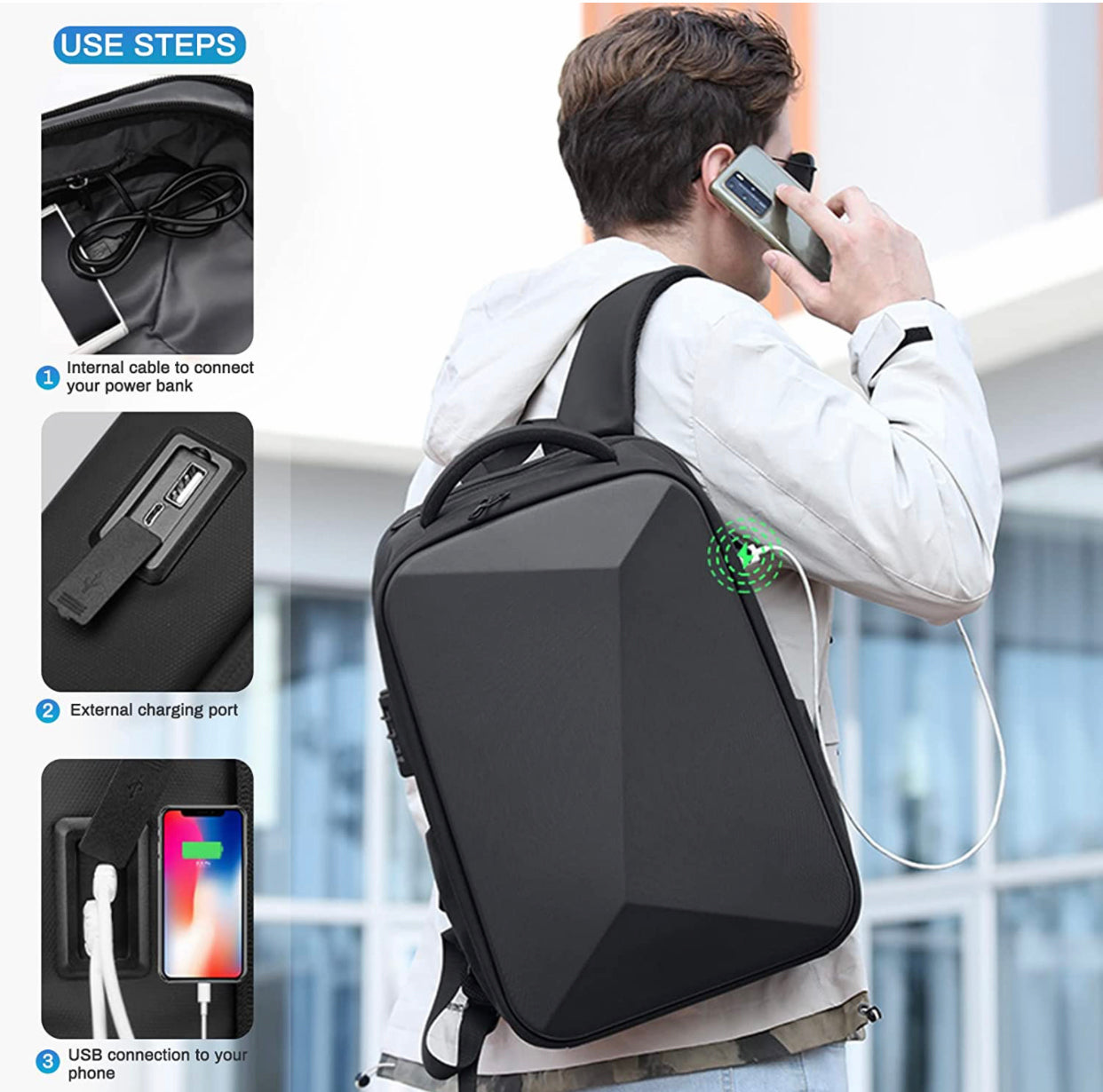 Anti-Theft Hard Shell Backpack - Nomad Guardian