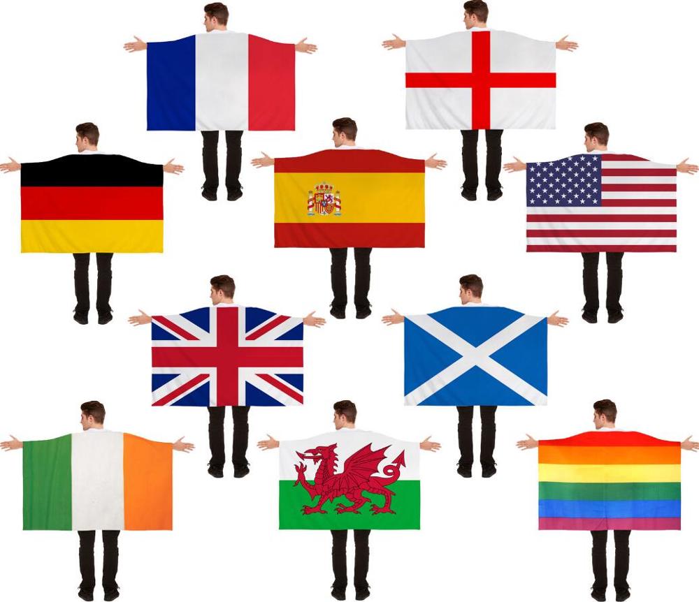 France Tricolore Wearable Fan Cape