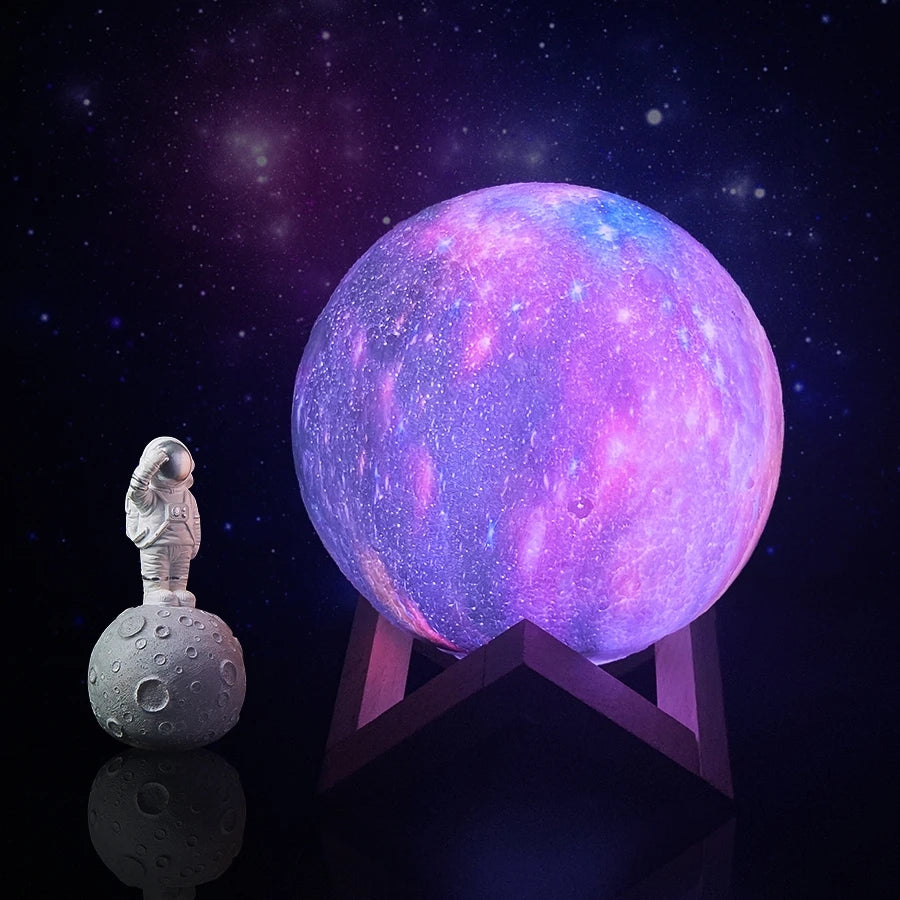 Galaxy-Zen Moon Lamp - 3D Celestial Projection