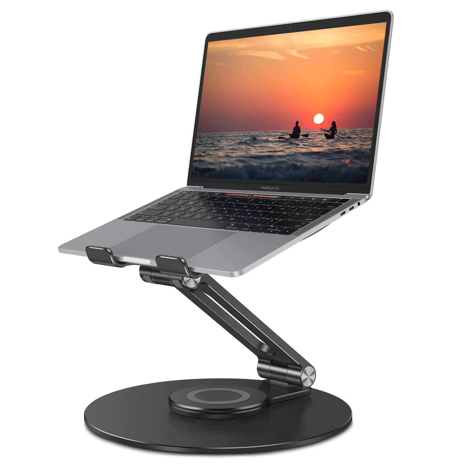 Ergonomic Sage Green 360 Rotating Laptop Stand - Zenith Pivot