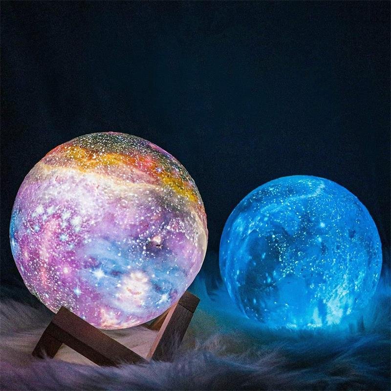 Galaxy-Zen Moon Lamp - 3D Celestial Projection